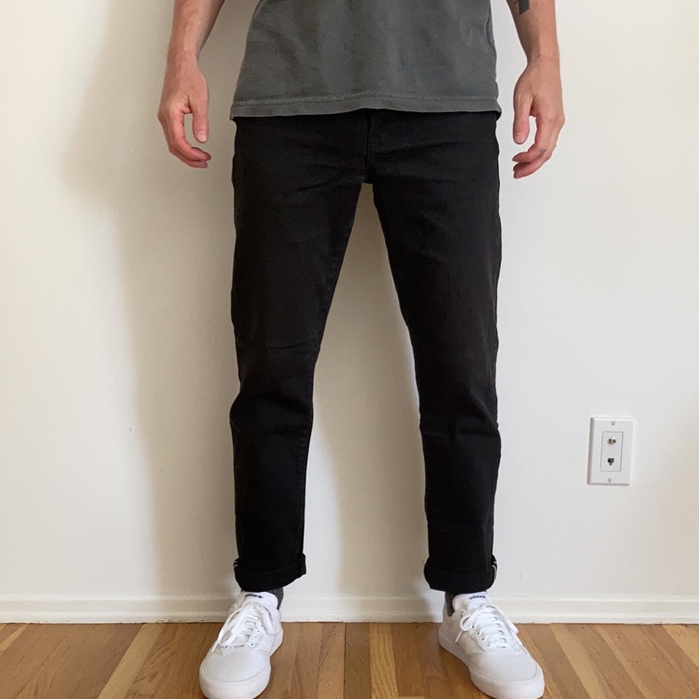 Uniqlo Selvedge Black Denim Slim 29” x 29”